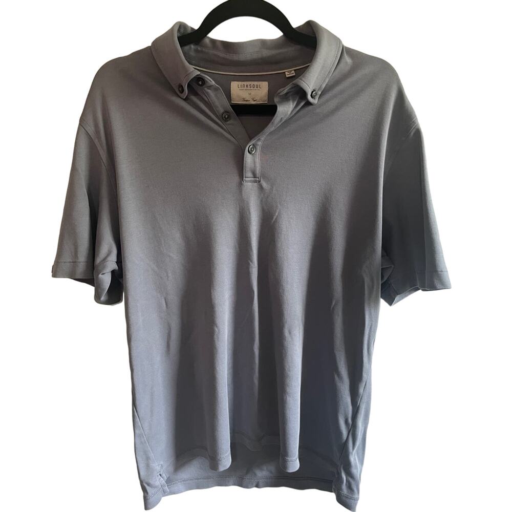Linksoul golf polo blue/grey size medium